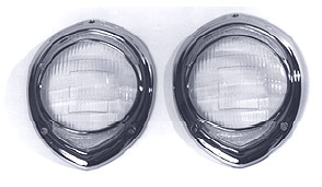1941-42 Willys Headlight Lens & Bezel